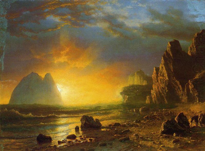 Albert Bierstadt Sunset on the Coast china oil painting image